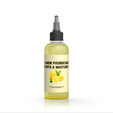 Bottle of lemon product with a spray nozzle on a white background